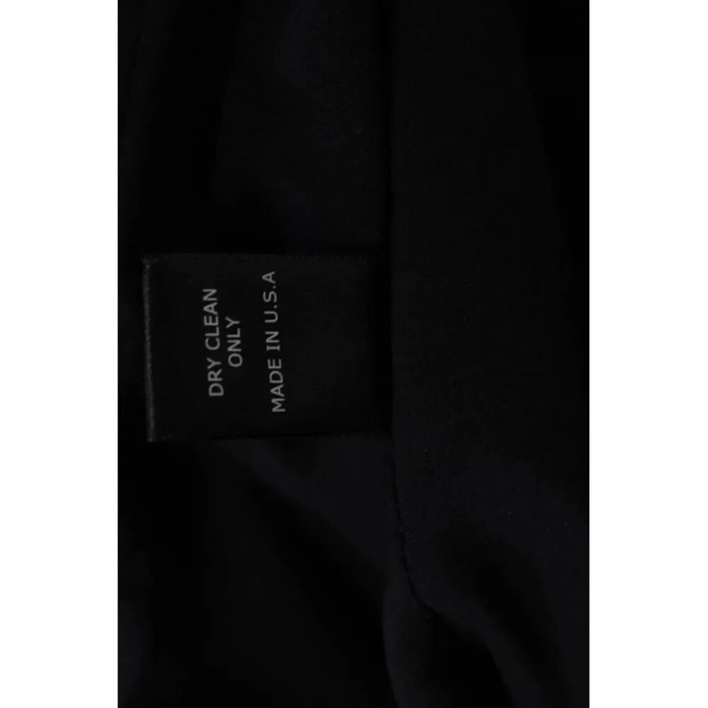 Laveer Women Black Paisley Wool Blazer Collared Button Long Sleeve Size 2